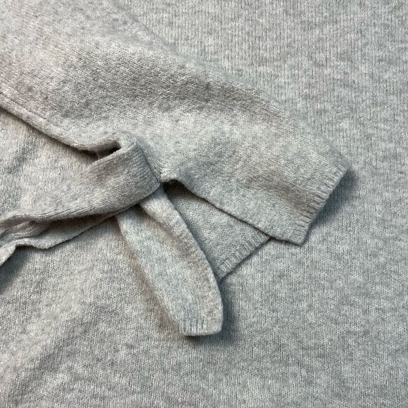 Halogen Grey Split Bell Sleeve Tie Sleeve Sweater - Picture 9 of 11